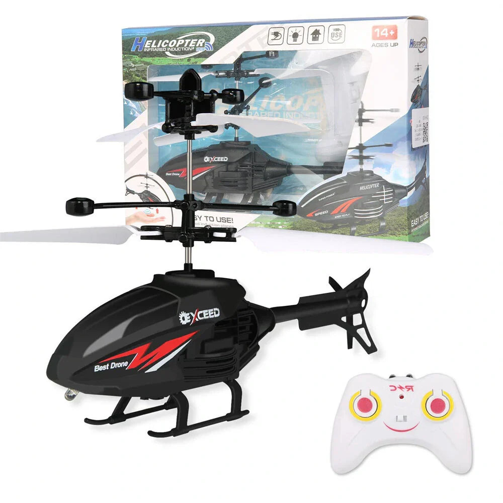 Hélicoptère Volant À Induction Rechargeable Par USB Avec Télécommande Pour Jeux Intérieurs Et Extérieurs Pour Enfants