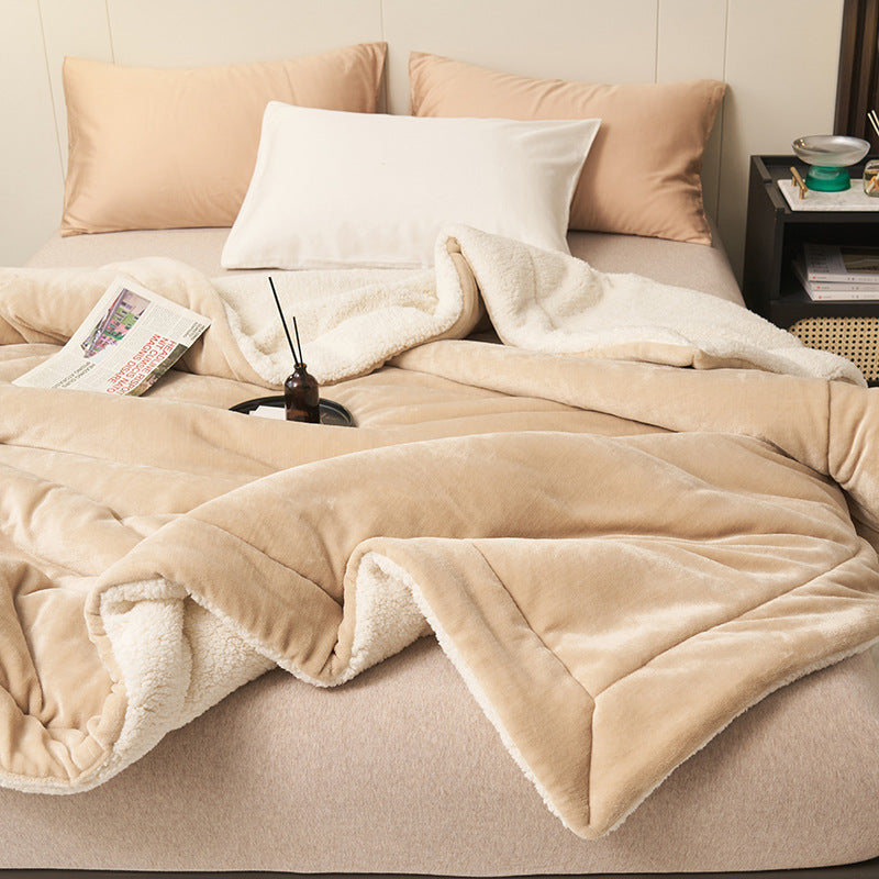 Jeté En Sherpa Doux Et Flanelle Deux Faces Pour Un Confort Ultra Doux Et Chaud Pour Votre Maison