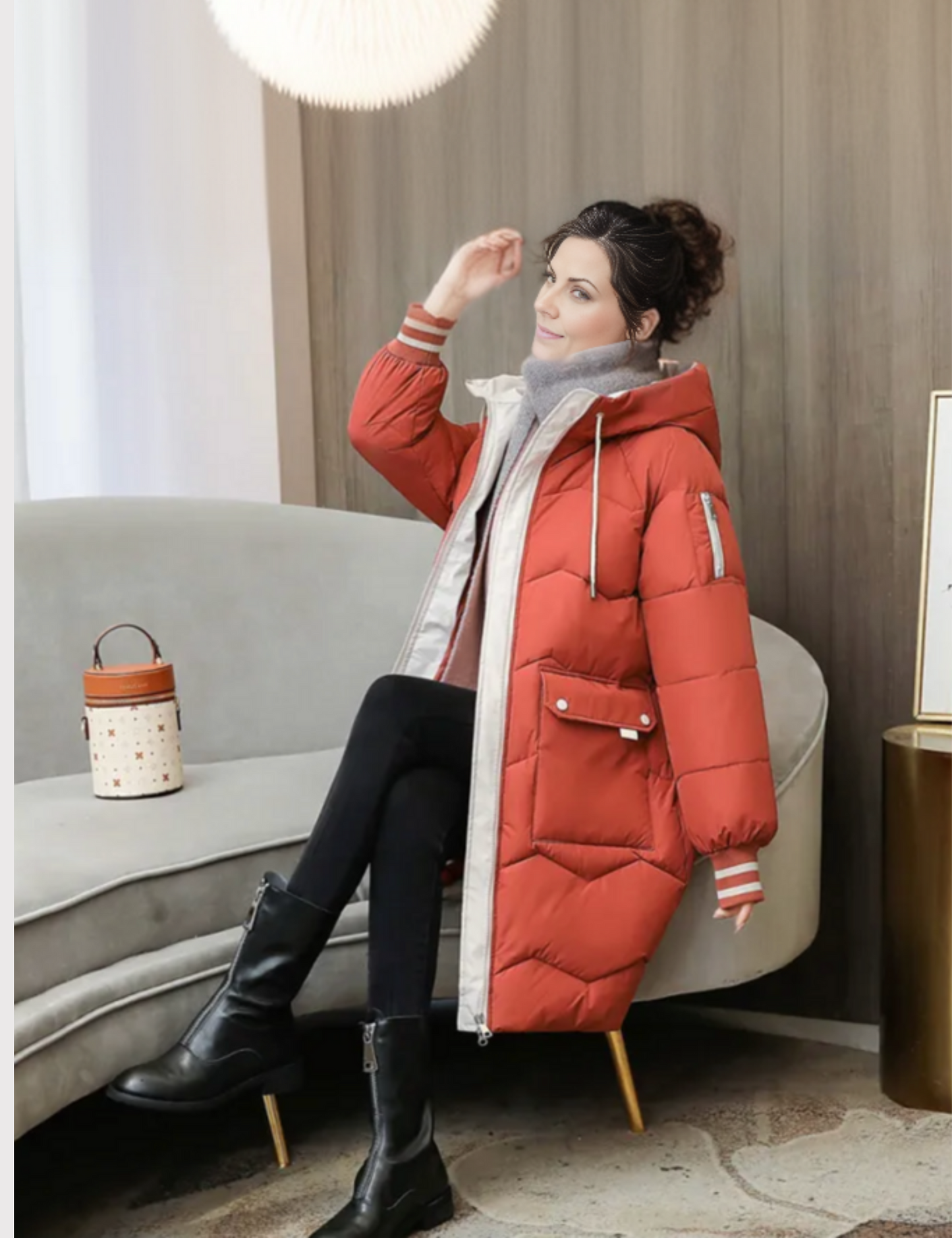 Destiny Manteau Long Décontracté Pour Femmes Isolé Hiver Avec Doublure Chaud Confortable Et Style Moderne