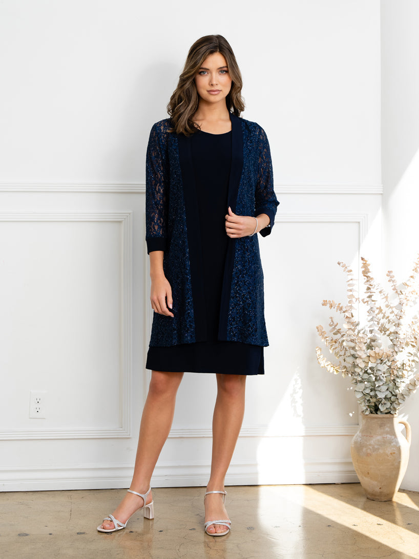 Eva Fashion EV3505 Robe Deux Pièces Pour Mère De La Mariée Avec Veste En Dentelle Élégante Et Confortable