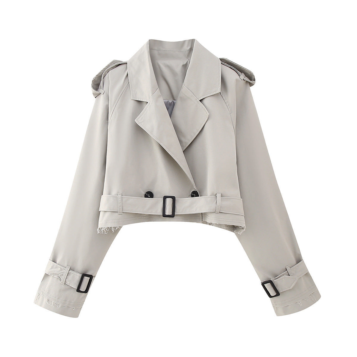 Charlotte Manteau Trench Court Double Boutonnage Pour Femme Amawinc Moderne Chic
