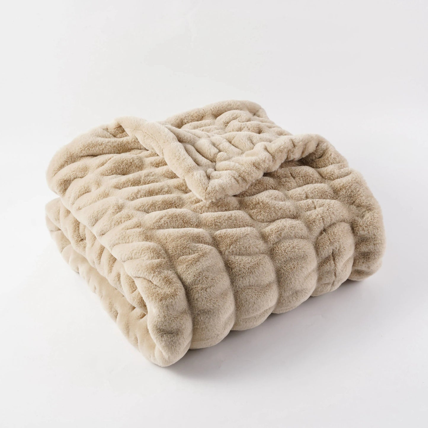 Couverture Peluche Texturée Avec Design Matelassé Pour Un Confort Luxueux Et Chaleureux