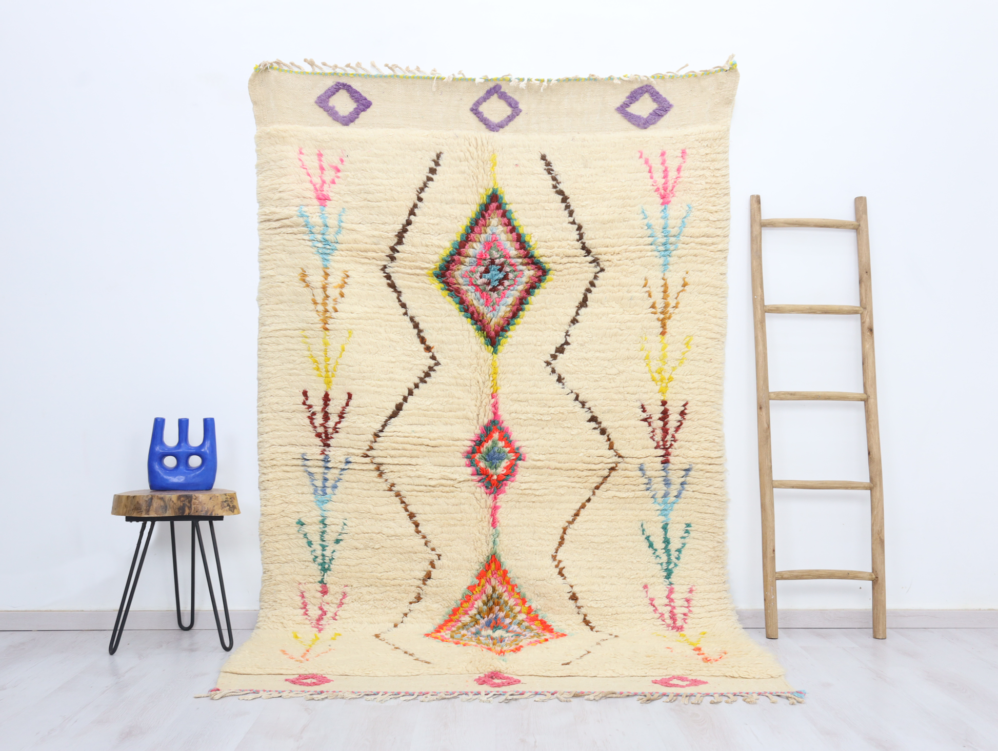 Amghar Moroccan Rug 5'1" x 8'3" - Amawinc