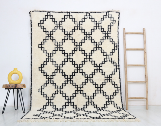 Anella Beni Ourain Rug 5'3" x 8'3" - Amawinc