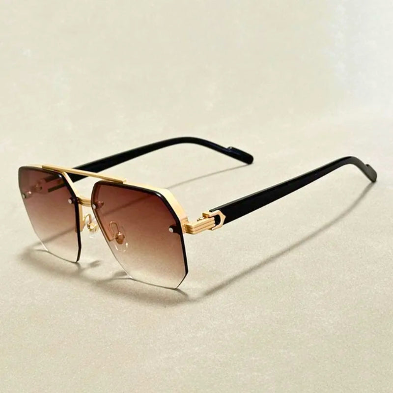 Lunettes de Soleil Varyn Verres Dégradés Monture Géométrique Anti Reflet Protection UV400