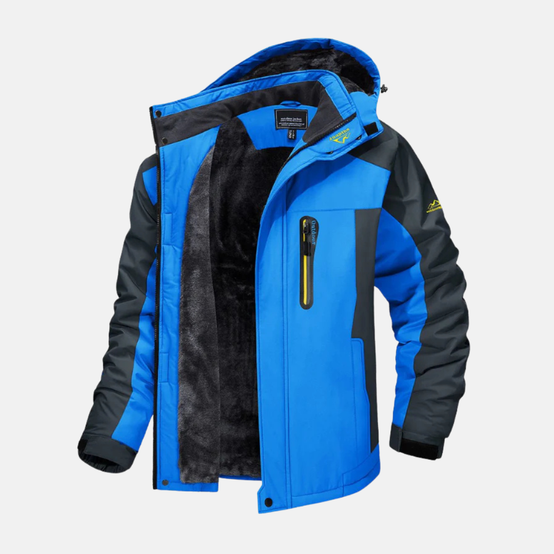 Veste Tissée Pour Homme À Longueur Hip Avec Col Debout Et Poignets Ajustables Doublée Polaire