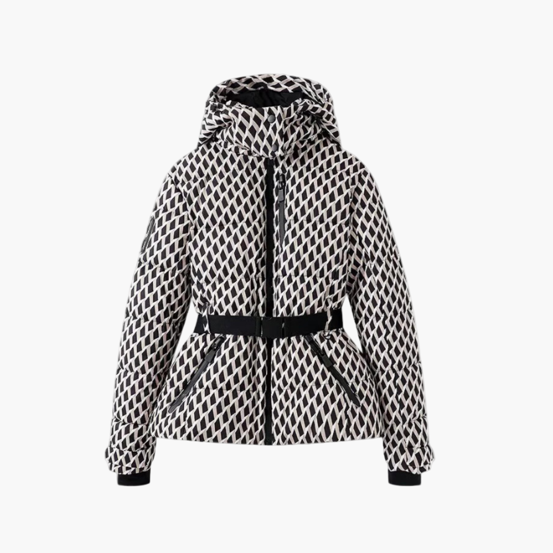 Nicole Manteau Hiver Matelassé Capuche Cintré Avec Ceinture Et Poches Pour Femmes Confort Et Style