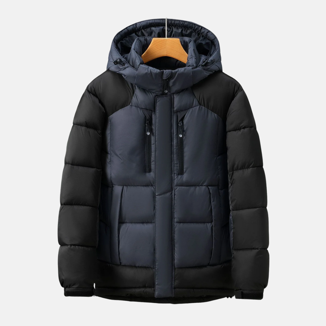 Veste Rembourrée Pour Homme Capuche Amovible Isolation Poches Sécurisées Poignets Ajustables Coupe Regular Longueur Hip