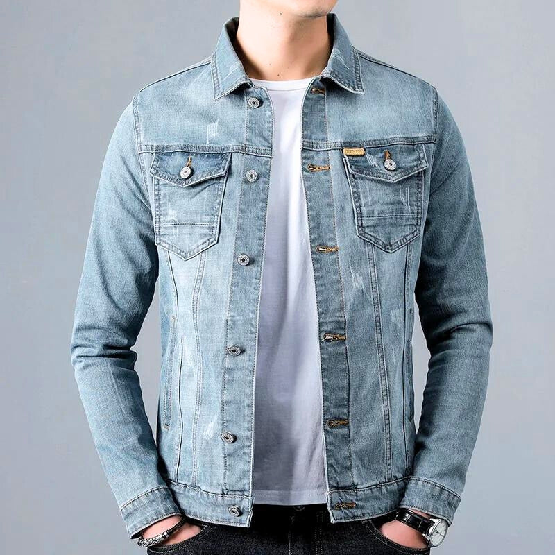 Veste En Jean Vert Lavage Vintage Avec Look Rétro Polyvalente Pour Toutes Saisons Et Styles