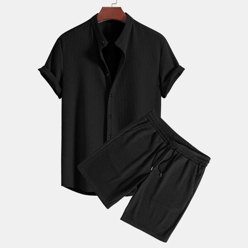 Ensemble Polo Deux Pièces Léger Et Tactile Avec Col Mandarin Confortable Et Respirant