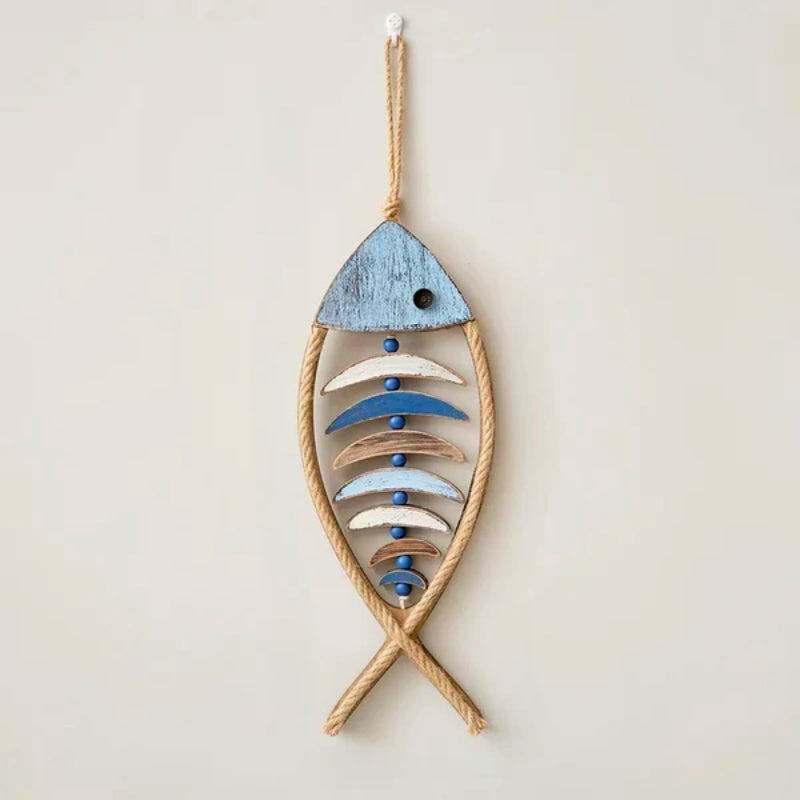 Poisson En Bois Fait Main Décoration Côtier Déco Rustique Charme Marin Pour Maison Et Bureau