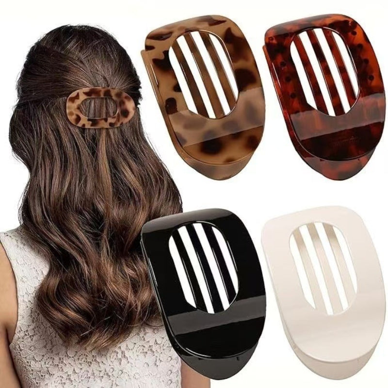 Lot De 4 Pinces Griffe Clova Minimaliste Pour Cheveux Épais Et Fin Conception Plate Et Maintien Fort