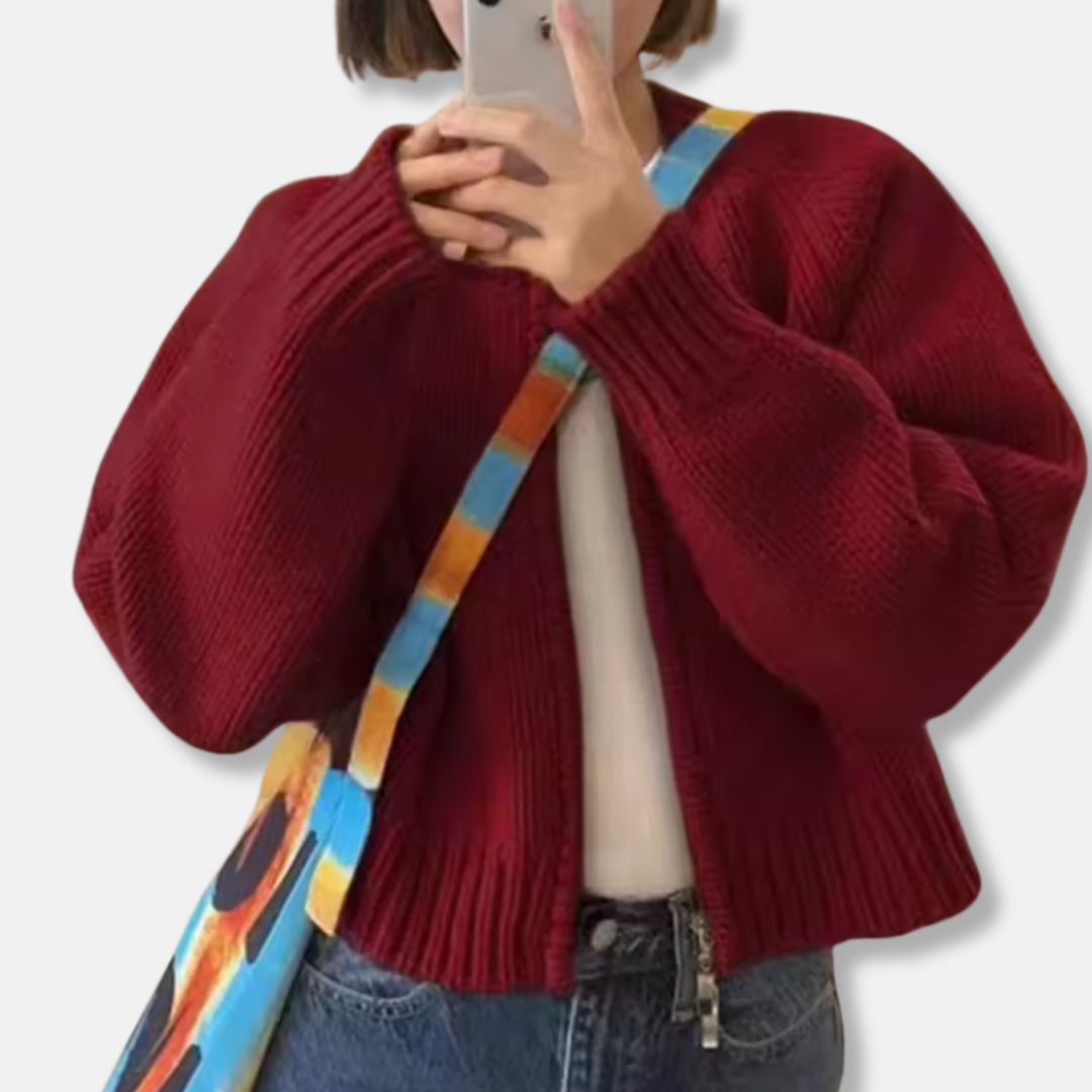 Cardigan Femme En Maille Laine Devant Ouvert Coupe Décontractée Manches Longues Confortables