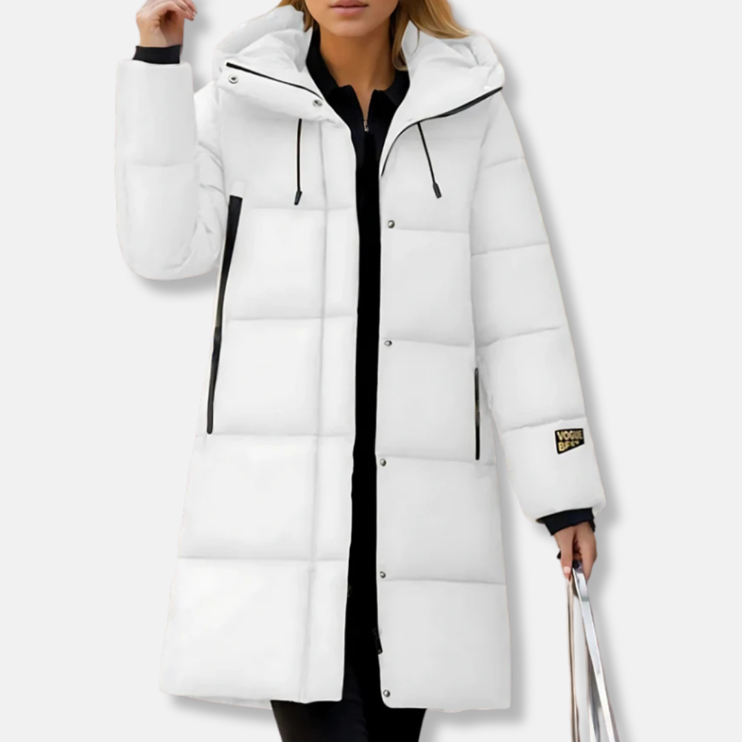 Doudoune Longue Pour Femme Matelassée Avec Capuche Coupe Vent Oversize Imperméable et Chaude
