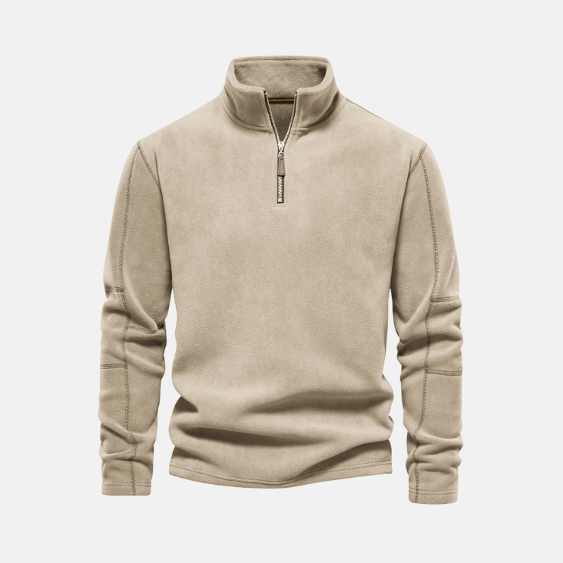 Amawinc Sweat Polaire Homme Avec Col Montant Et Zip Demi Pour Style Décontracté Haut De Gamme