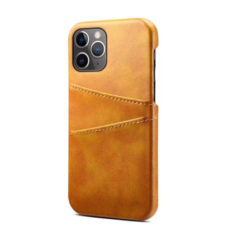 Pellaro iPhone Étui en Cuir Matte Profil Bas avec Poche Carte Minimaliste et Résistance aux Rayures
