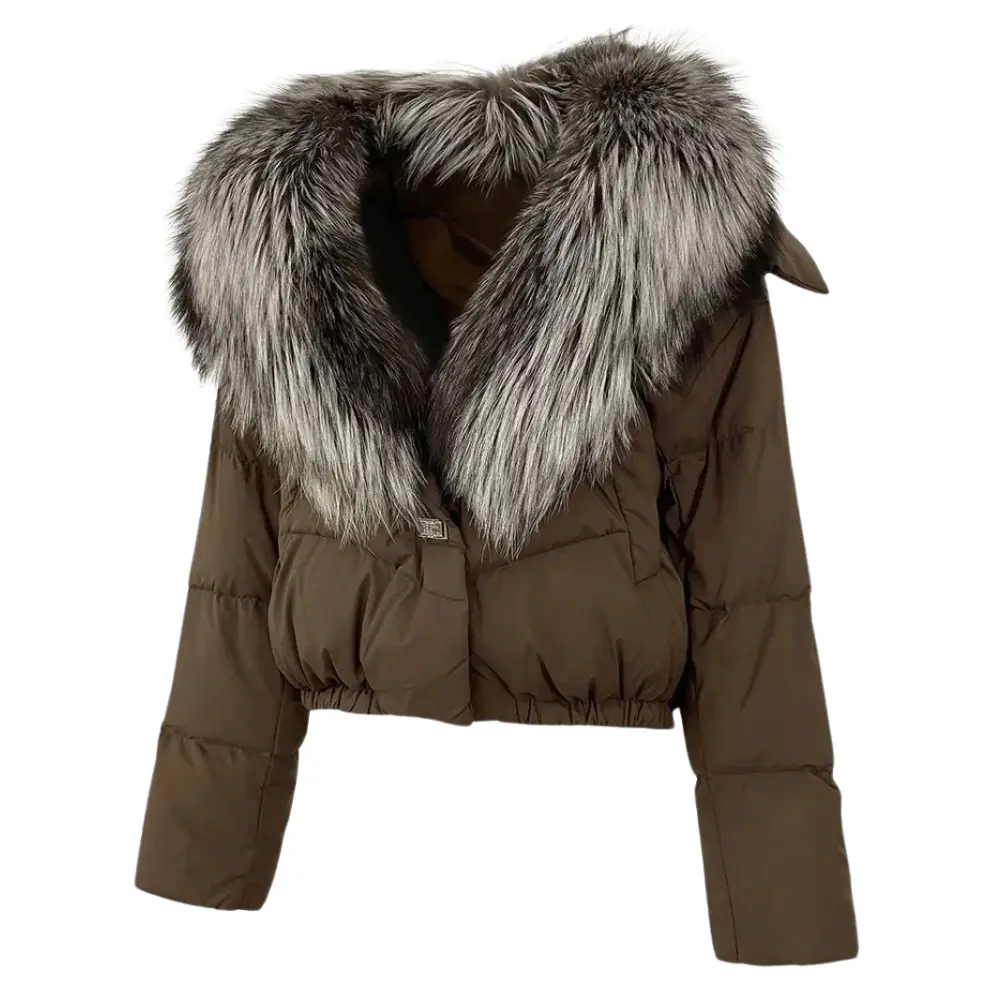 Mia Veste Puffer Femme Avec Col Fourrure Détachable Et Design Cintré Chaude Et Confortable