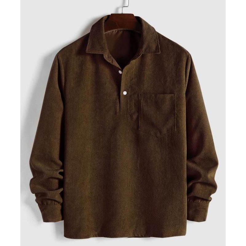 Chemise Aldrich En Velours Côtelé Pré Lavée Résistante Boutons Renforcés Et Tissu Résistant À La Décoloration