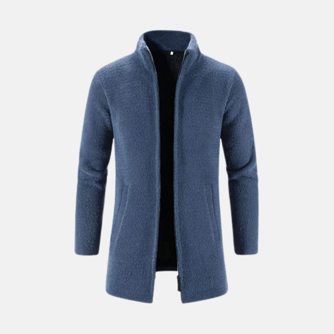 Amawinc Manteau En Laine Pour Homme Longueur Mi Cuisse Col Montant Coupe Droite Classique
