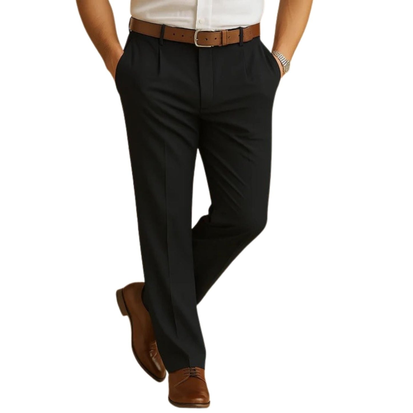 Pantalon Chino Classique Pour Homme Amawinc Travail Bureau Décontracté Polyvalent Et Quotidien