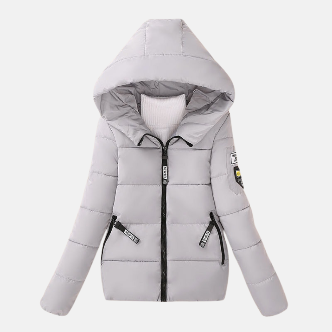 Manteau Matelassé Doudoune À Capuche Coupe Décontractée Fermeture Éclair Isolé Chaud Nordisk Flair