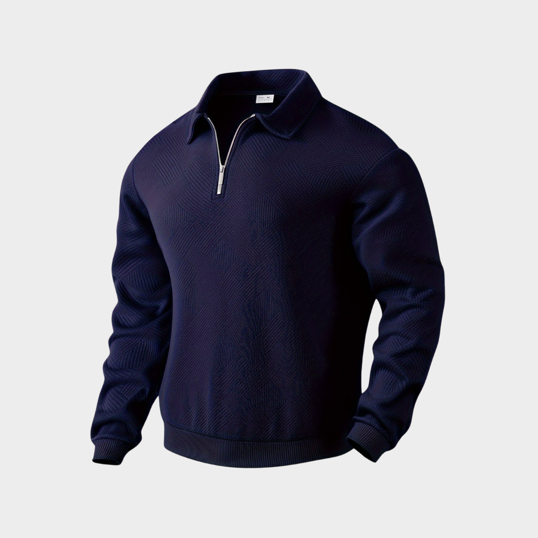 Vince Homme Sweatshirt Pull Demi Zip À Maille Texturée Design Moderne Confort Contemporain