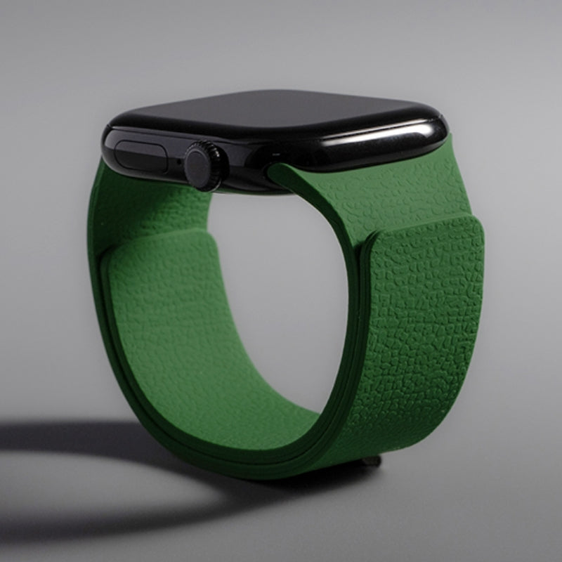 Bracelet Apple Watch Lunelink En Silicone Grainé Effet Cuir Avec Fermeture Magnétique Intégrée Conçu En France