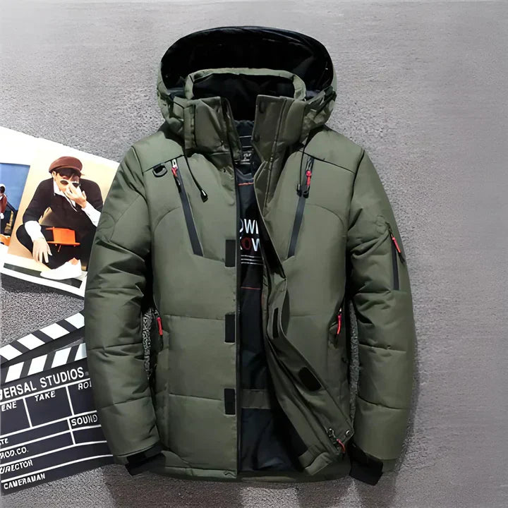 Veste Matelassée Hiver Weston Pour Homme Capuche Détachable Chaude Isolée Coupe Vent