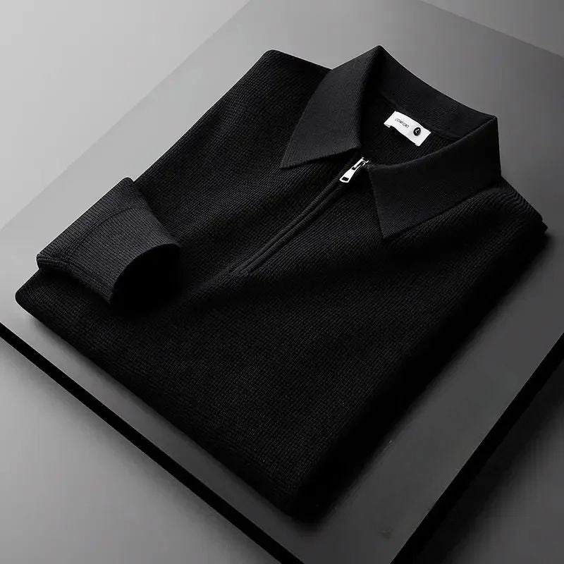 Pull Bravon à Col Zippé Unique en Maille Douce Coupe Décontractée Idéal en Superposition ou Porté Seul