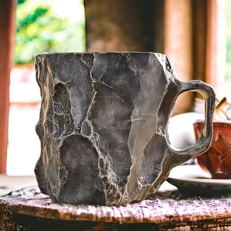 Mug Prismora En Résine Inspiré Par Textures Cristallines 300 Ml Design Unique Et Tactile