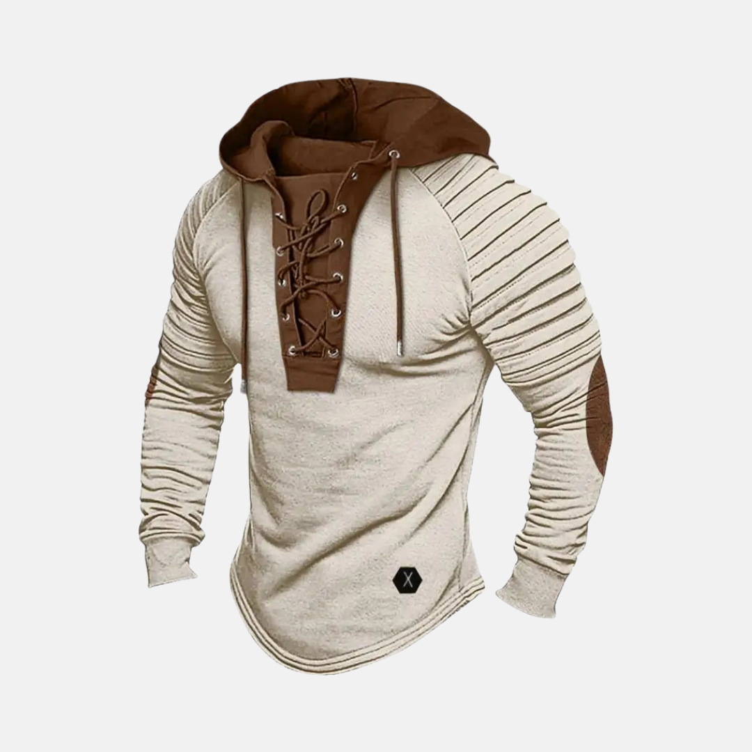 Arthur Sweat À Capuche Slim Fit Pour Homme Avec Lacets Au Col Et Manches Côtlées Longueur Hip