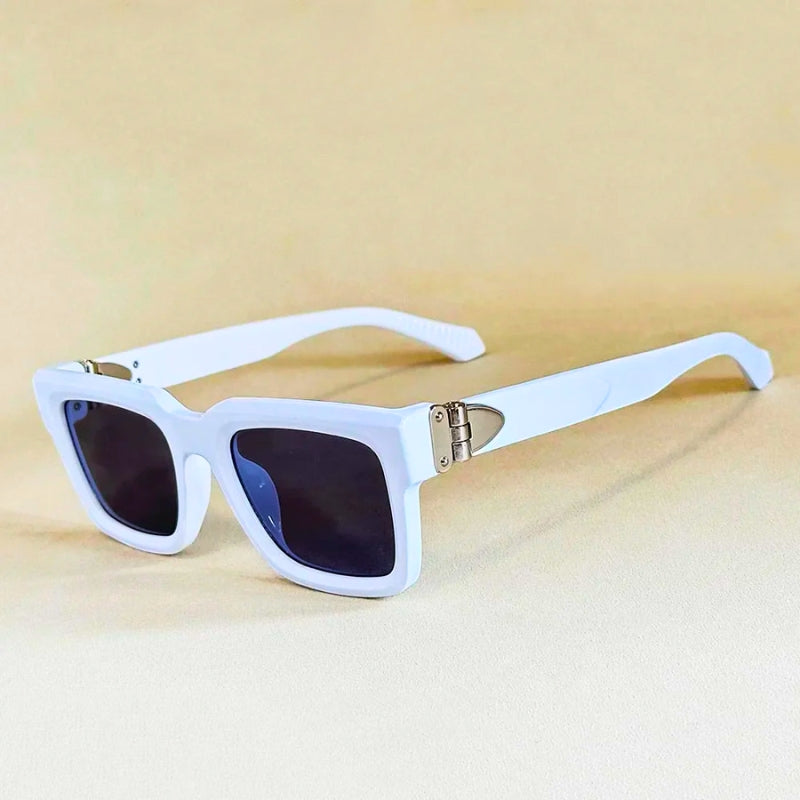 Lunettes De Soleil Lucent Et Rye Cadre Carré Mixte Acétate Et Métal Charnières Design Géométrique UV400 Protection
