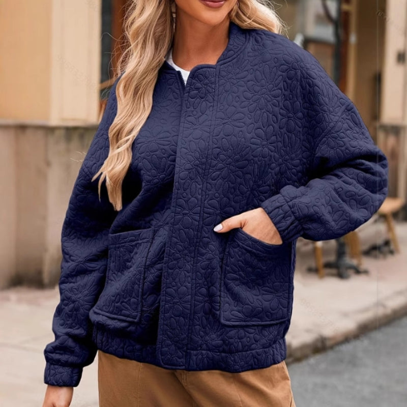 Veste Ferine Matelassée Douce Avec Poches Généruses Et Fermeture Éclair Facile Pour Temps Frais