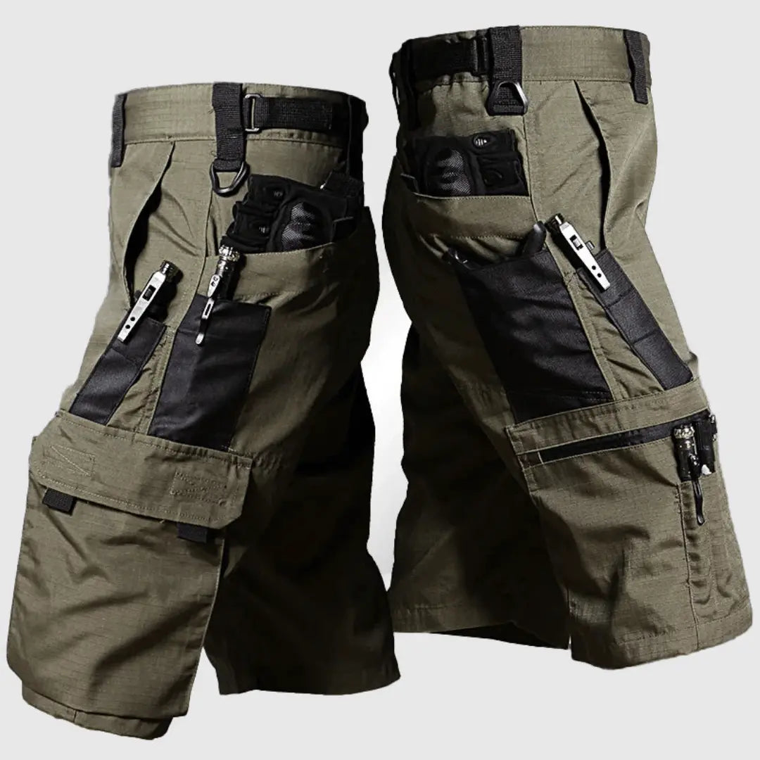 Bradley Scout Duty Camouflage Cargo Shorts Avec Poches Sécurisées Et Coutures Renforcées Pour Activités Extérieures