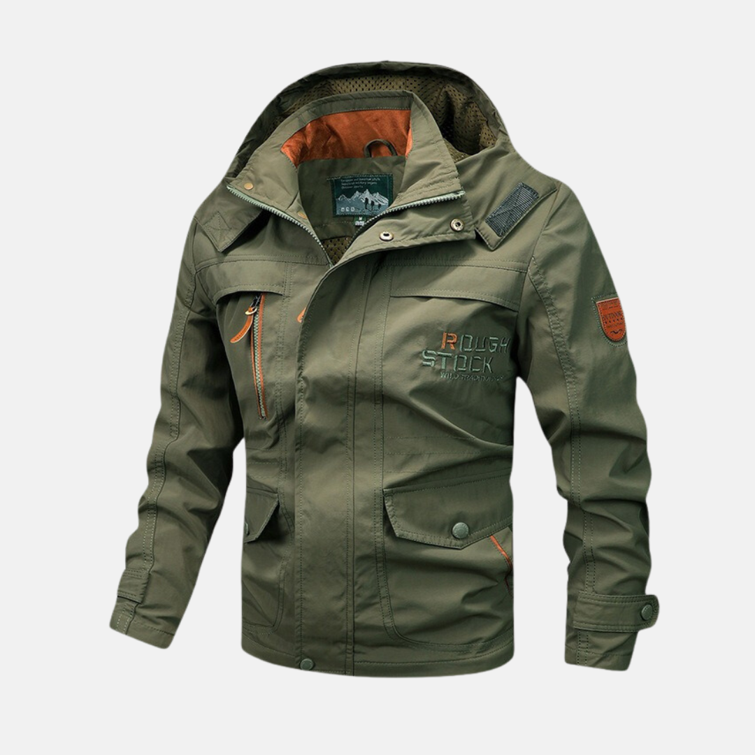 Veste Homme Amawinc Nordisk Flair Décontractée Coupe Vent Résistante À L Eau Avec Capuche Et Poches Multiples Zip Complet