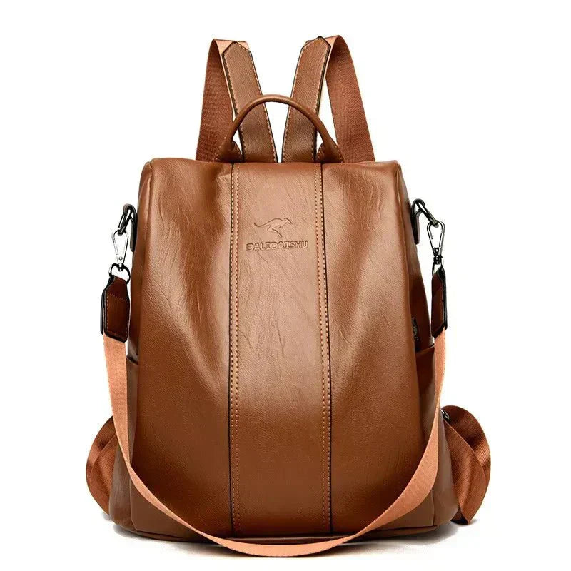 Léna Sac À Dos Convertible En Cuir Vegan Élégant Pour Femme Active Alliant Style Praticité Et Polyvalence