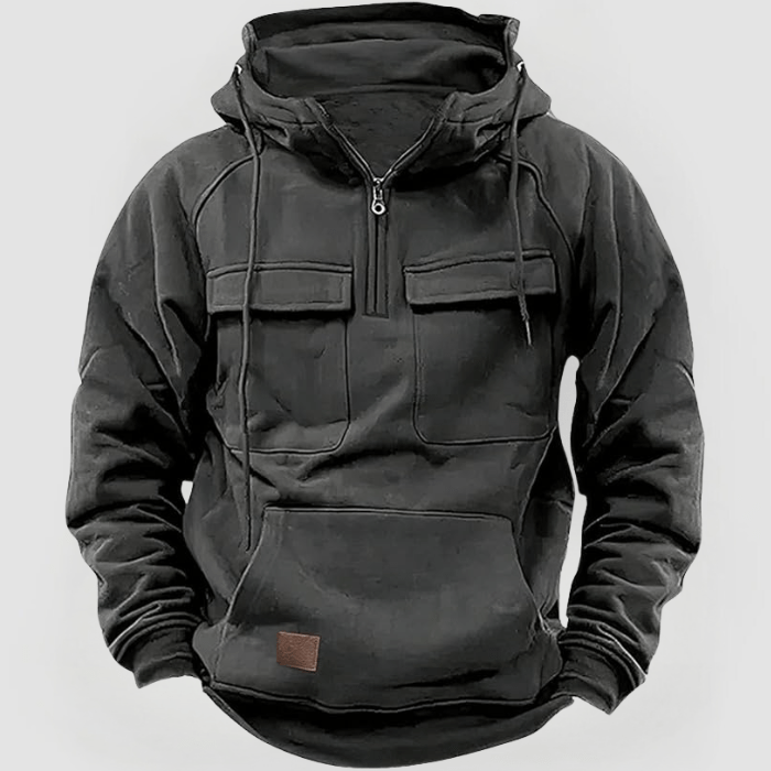 DEREK: Kapuzenpullover mit großen Taschen