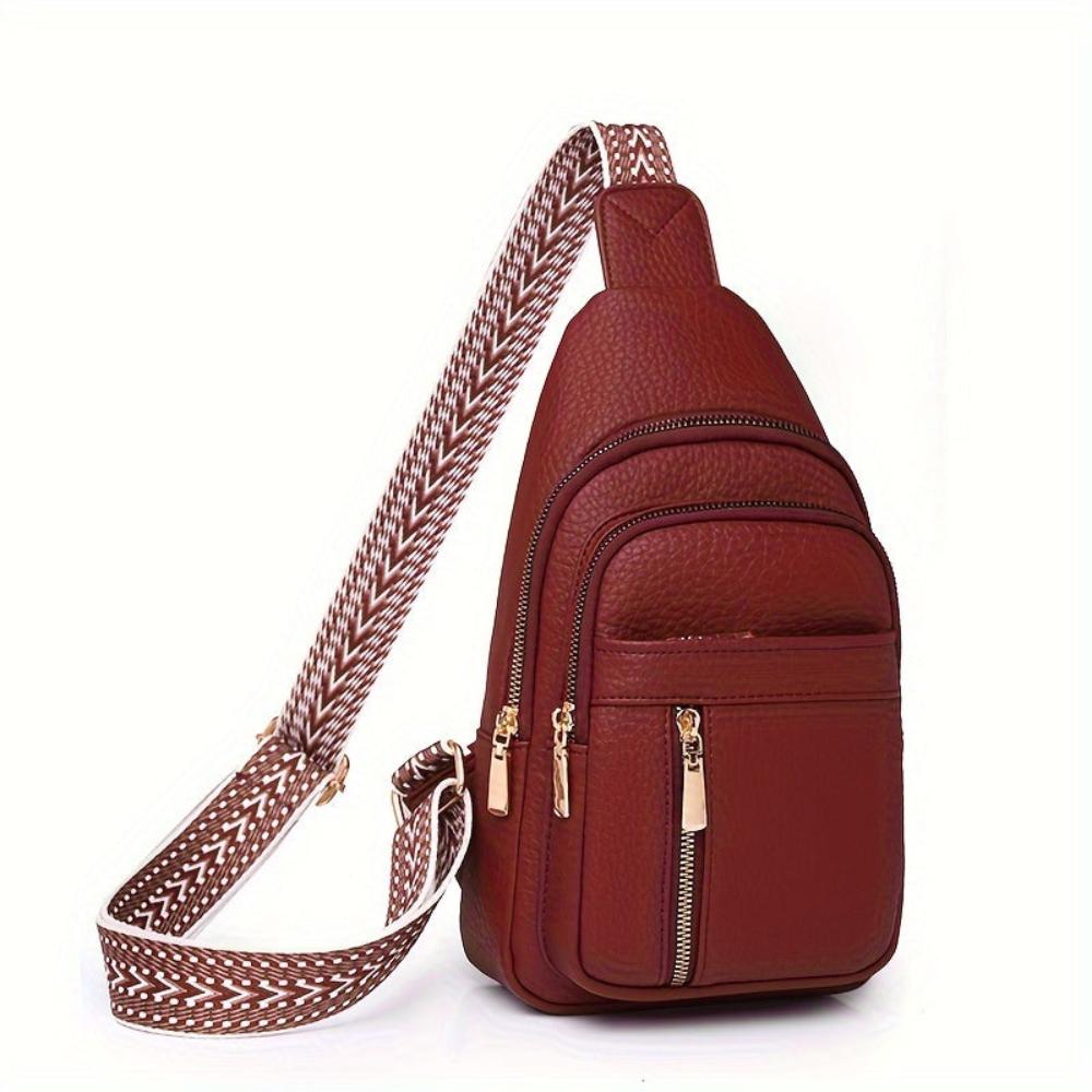 Amawinc Sac Bandoulière Margaret En Cuir Vegan Organisateur Quotidien Compact Avec Plusieurs Compartiments Zip