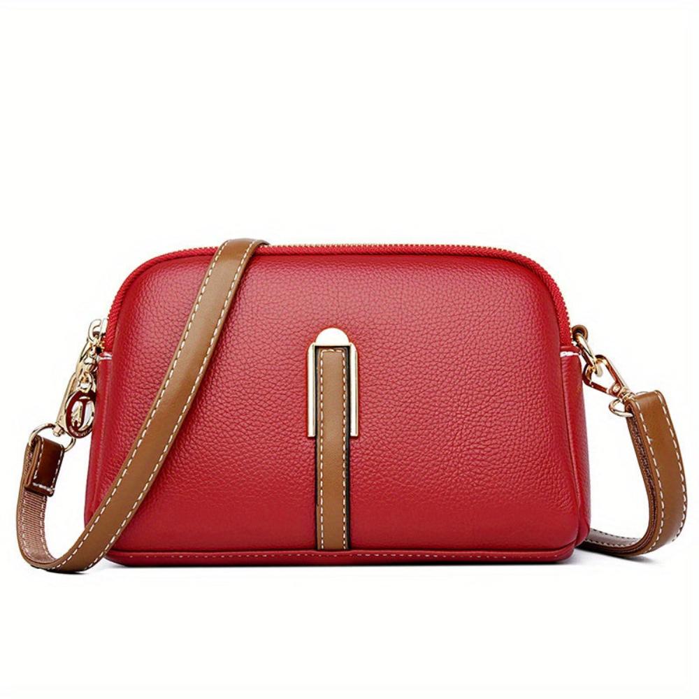 Amawinc Sac Bandoulière Vegan Compact Pour Quotidien Élégance Durable Sangle Réglable Fermeture Éclair Or