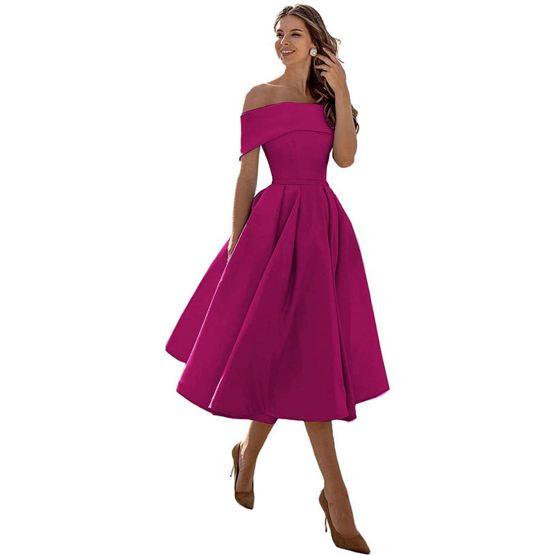 Satin-Partykleid von Fudus: modisch, lässig, trägerlos