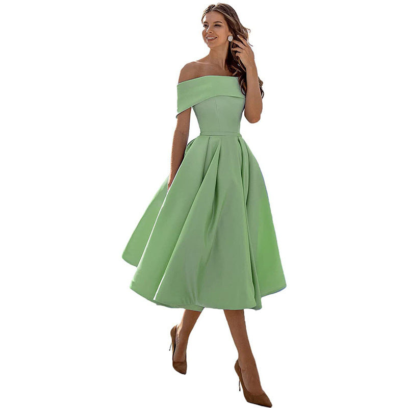 Satin-Partykleid von Fudus: modisch, lässig, trägerlos