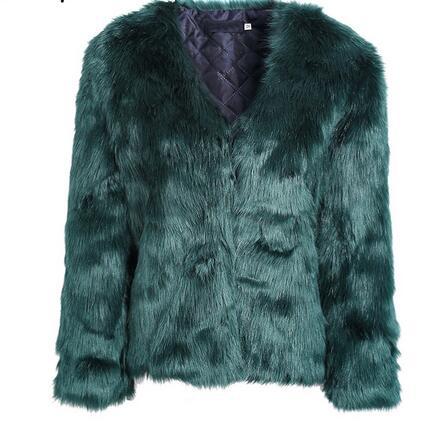 Damen Luxuriöse Kunstfelljacke mit weichem Innenfutter Amawinc