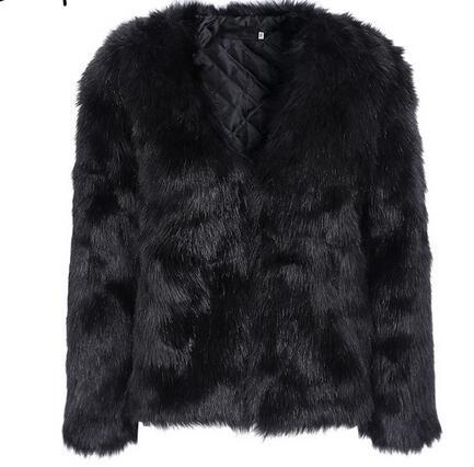 Damen Luxuriöse Kunstfelljacke mit weichem Innenfutter Amawinc