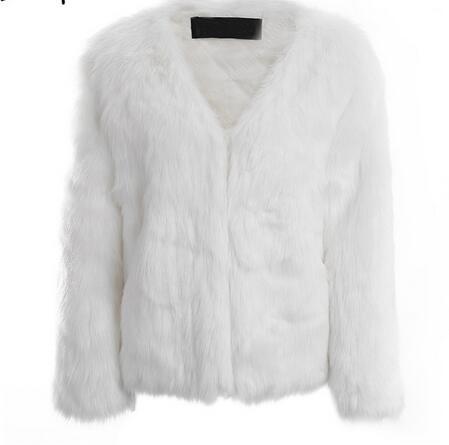 Damen Luxuriöse Kunstfelljacke mit weichem Innenfutter Amawinc