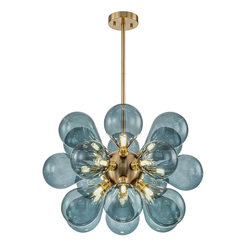 Blaue Glaskugel-Cluster-Kronleuchter
 - OnyxLampen