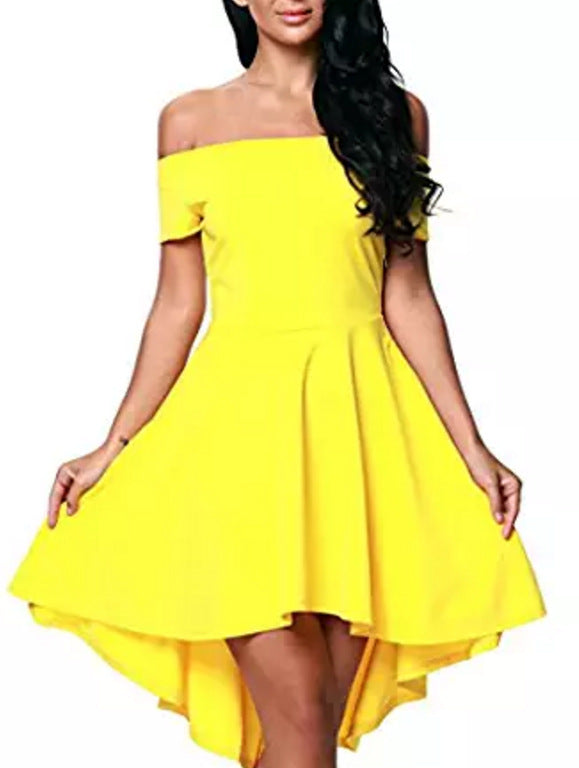 Fudus Kurzarmshirtkleid mit weitem Schwalbenschwanzsaum
