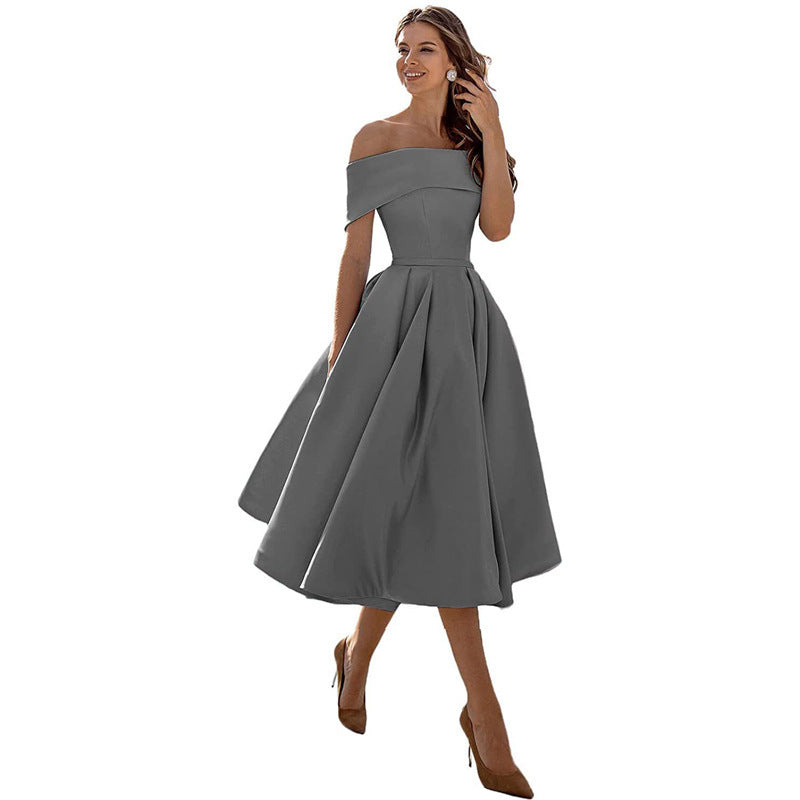 Satin-Partykleid von Fudus: modisch, lässig, trägerlos