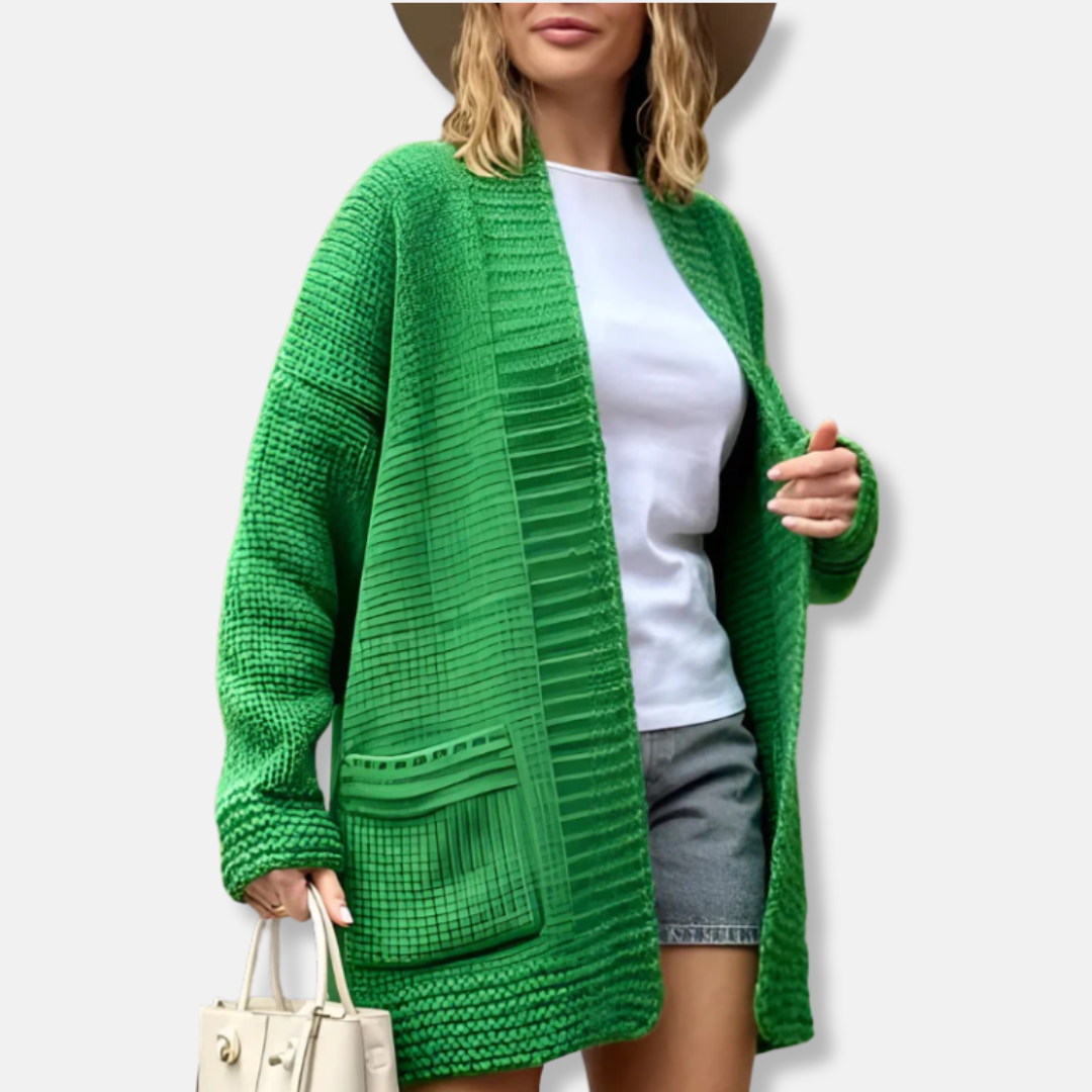 Cardigan Femme Amawinc En Maille Oversize Longline Ouvert Devant Pour Automne Confortable