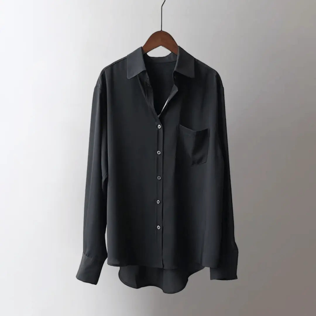 Chemise Satinée Carolina Klein Luxe Charmeuse Lotus Pour Élégance Professionnelle