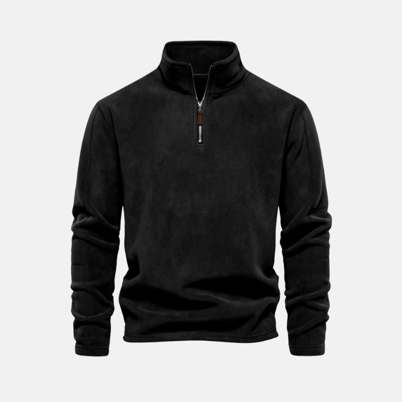 Amawinc Sweat Polaire Homme Avec Col Montant Et Zip Demi Pour Style Décontracté Haut De Gamme